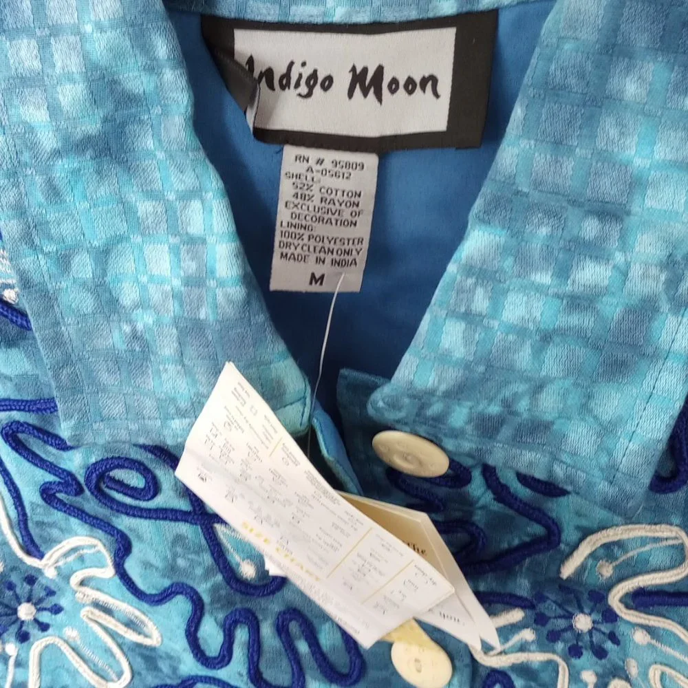 NWT Indigo Moon blue ribbon Jacket